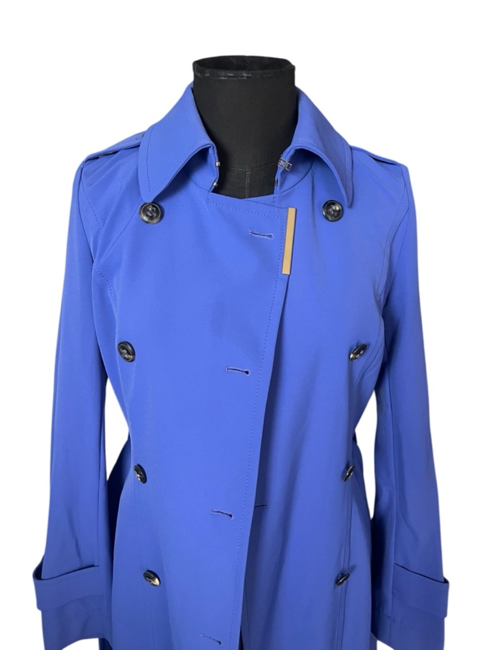 🎉𝐇𝐎𝐒𝐓 𝐏𝐈𝐂𝐊🎉𝐄𝐒𝐂𝐀𝐃𝐀 Periwinkle Belted Trench Coat Luxe Stretch - Picture 9 of 12